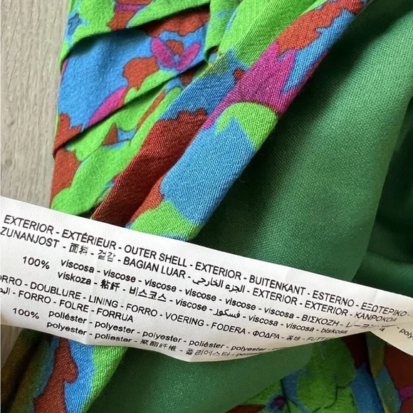 Zara Multicolor Floral Long Sleeve mini body-con Dress XS - Picture 11 of 11